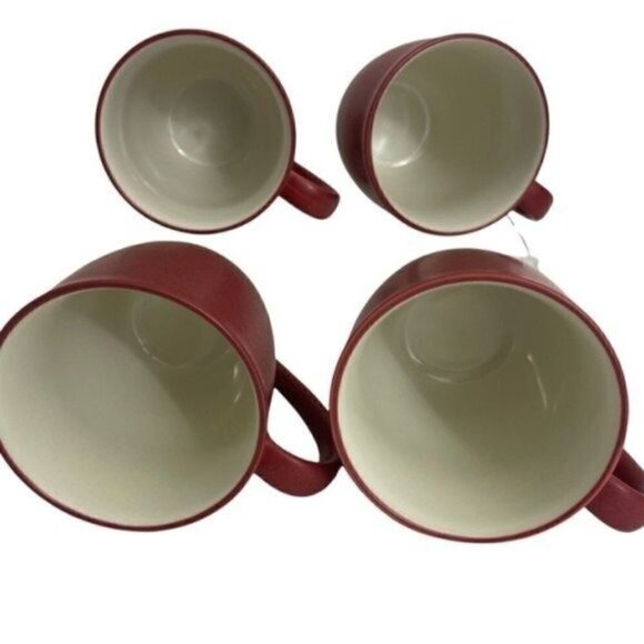 Noritake Colorwave Raspberry Stoneware 12 Oz Mugs - Set Of 4 # 8045Y - Picture 9 of 14
